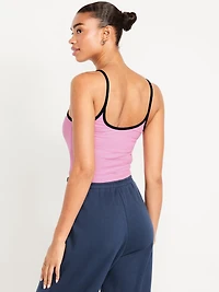 Tipped Jersey Cropped Brami Top