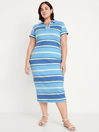Short-Sleeve Polo Maxi Dress