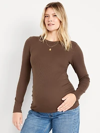 T-shirt moulant ras du cou de maternité
