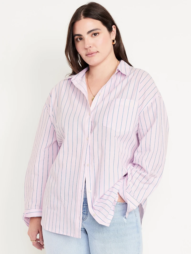 Oversized Button-Down Boyfriend Shirt