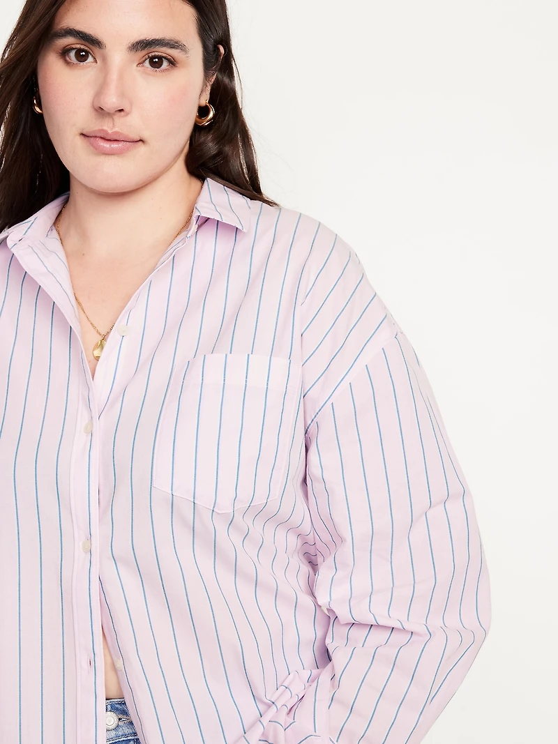 Oversized Button-Down Boyfriend Shirt