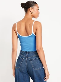 Tipped Jersey Cropped Brami Top