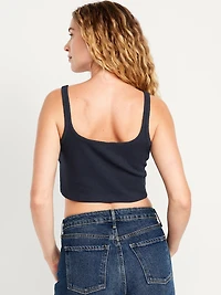 Cropped Pointelle Cami Top