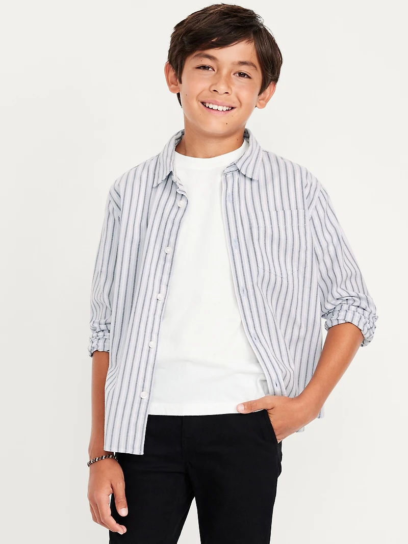 Lightweight Oxford School Uniform Shirt for Boys