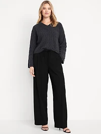High-Waisted Wide-Leg Trouser