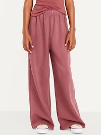 Baggy Fleece Straight-Leg Sweatpants for Girls