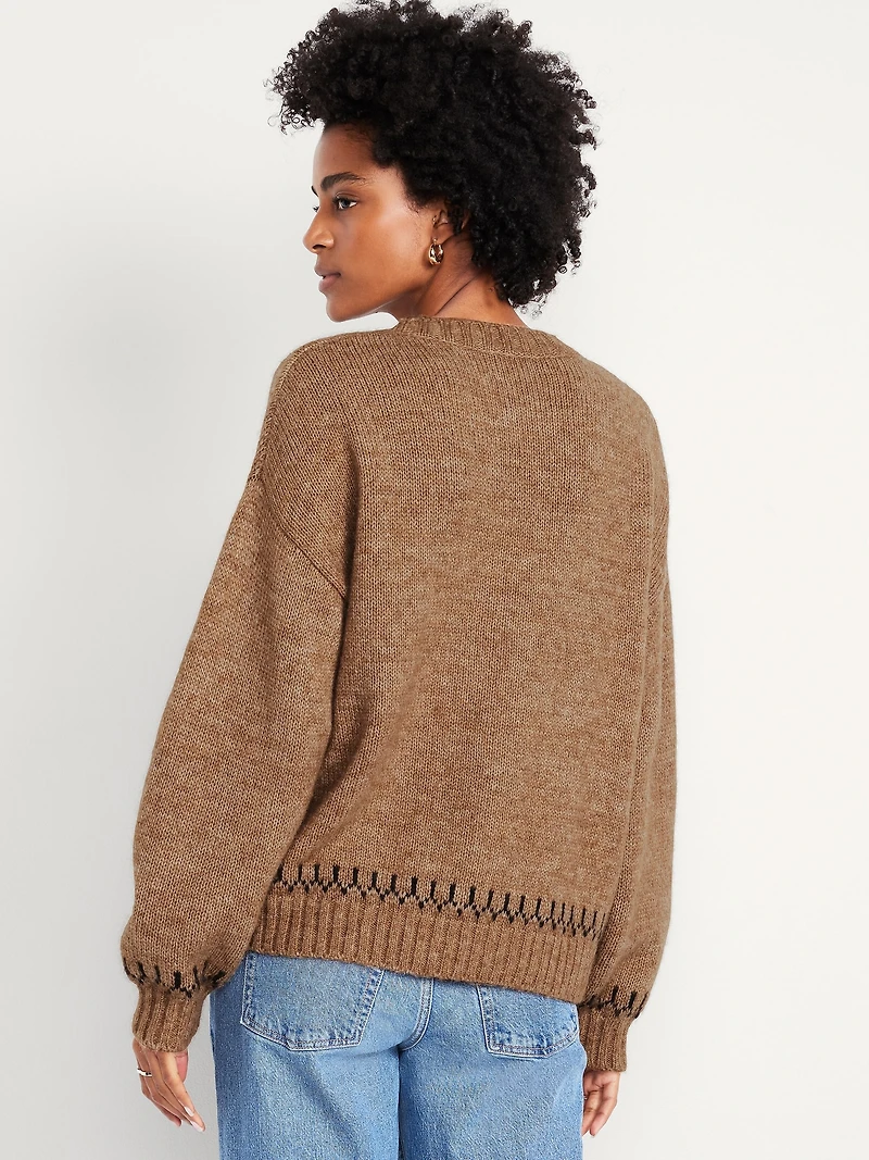 Wool-Blend Cardigan Sweater