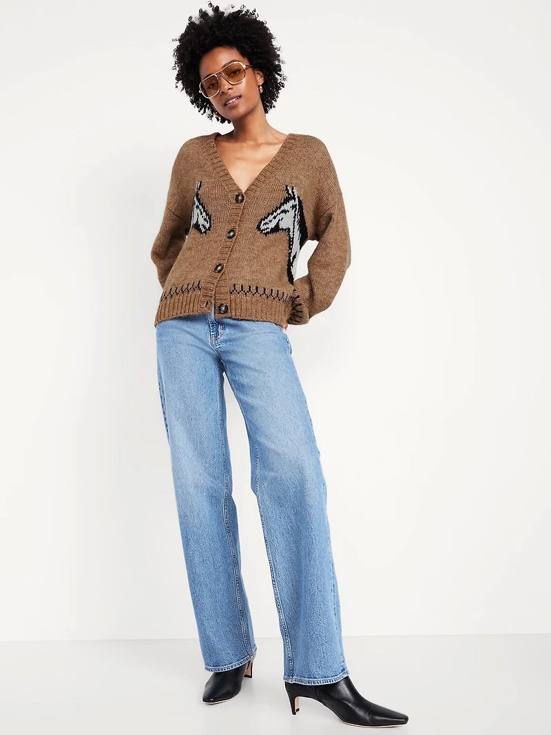 Wool-Blend Cardigan Sweater