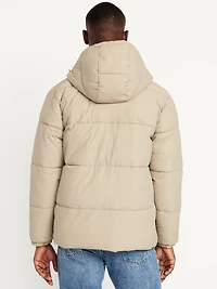 Water-Resistant Hooded Puffer Jacket