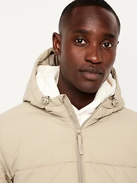 Water-Resistant Hooded Puffer Jacket