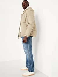 Water-Resistant Hooded Puffer Jacket