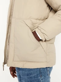 Water-Resistant Hooded Puffer Jacket