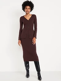 SoSoft Ribbed Midi Sweater Skirt
