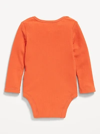 Long-Sleeve Unisex Ribbed Bodysuit for Baby
