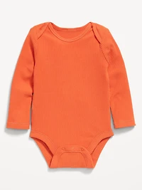 Long-Sleeve Unisex Ribbed Bodysuit for Baby