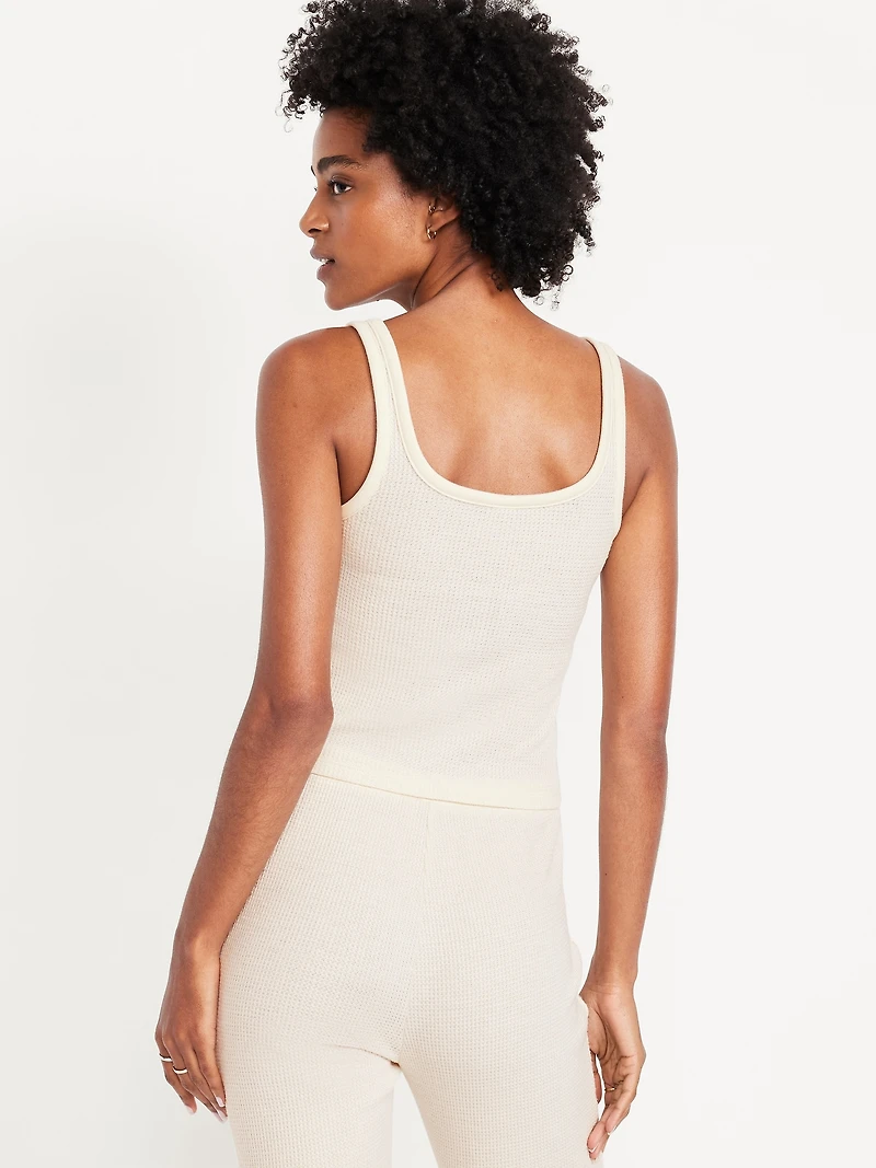 Cozy Waffle Pajama Tank Top