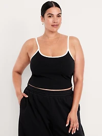 Tipped Jersey Cropped Brami Top
