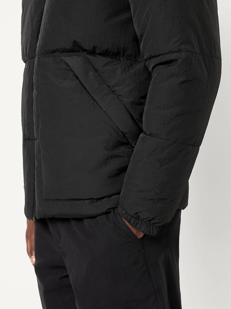 Water-Resistant Hooded Puffer Jacket