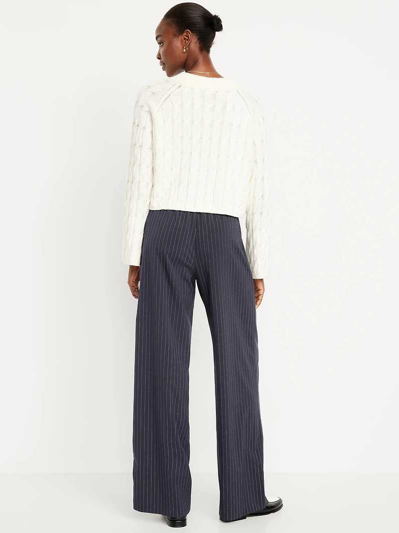 High-Waisted Wide-Leg Trouser