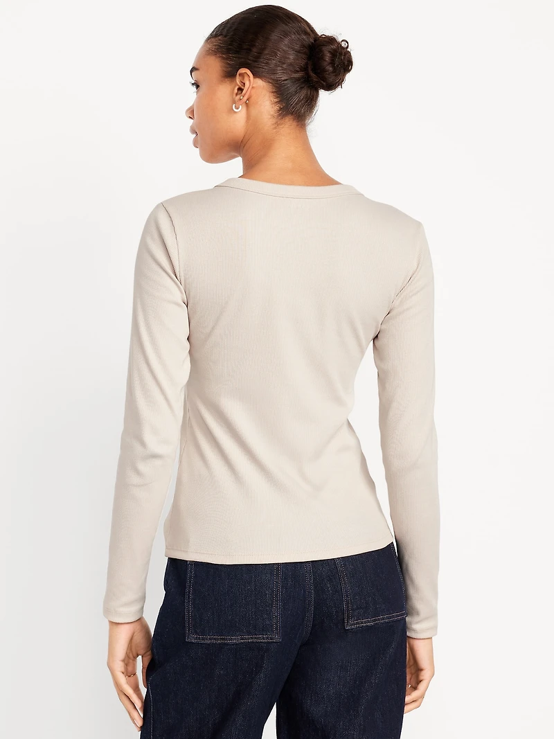 Snug Long-Sleeve Crew-Neck T-Shirt