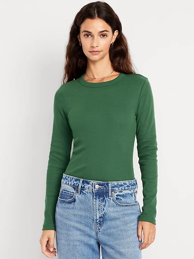 Snug Long-Sleeve Crew-Neck T-Shirt