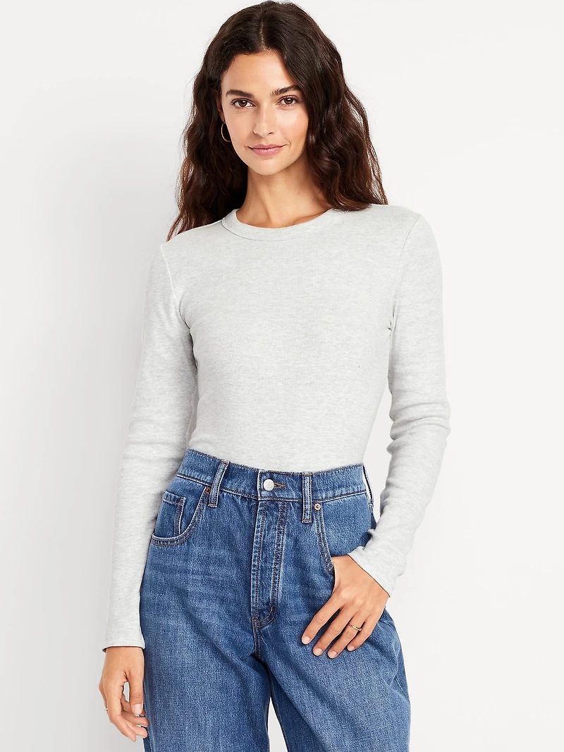 Snug Long-Sleeve Crew-Neck T-Shirt