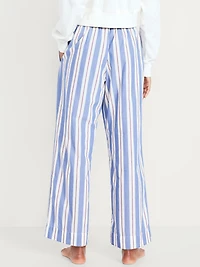 High-Waisted Poplin Pajama Pant