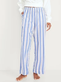 High-Waisted Poplin Pajama Pant