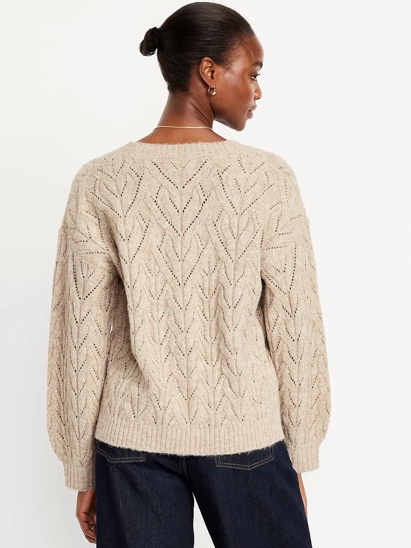 Wool-Blend Cardigan Sweater