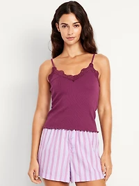 Lace-Trim Cami Tank Top