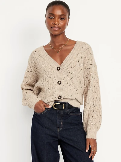 Wool-Blend Cardigan Sweater
