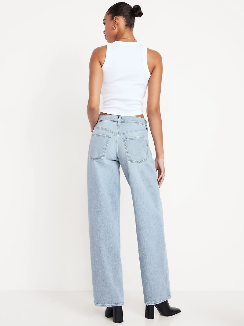 Mid-Rise Slouchy Wide-Leg Jeans