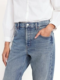 Mid-Rise Slouchy Straight Jeans