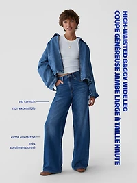 High-Waisted Baggy Wide-Leg Jeans