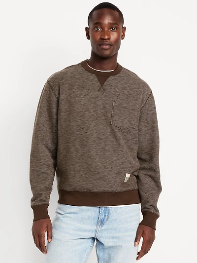 Textured Pocket Sweatshirt