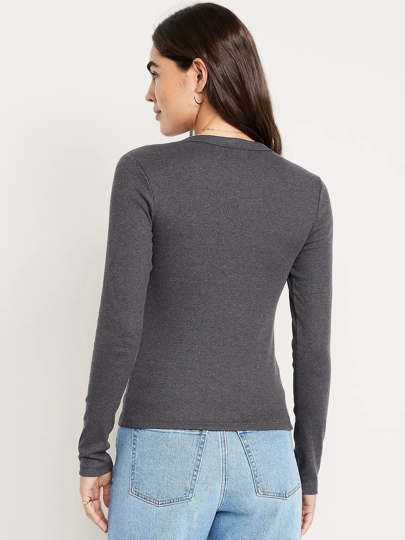Snug Long-Sleeve Crew-Neck T-Shirt