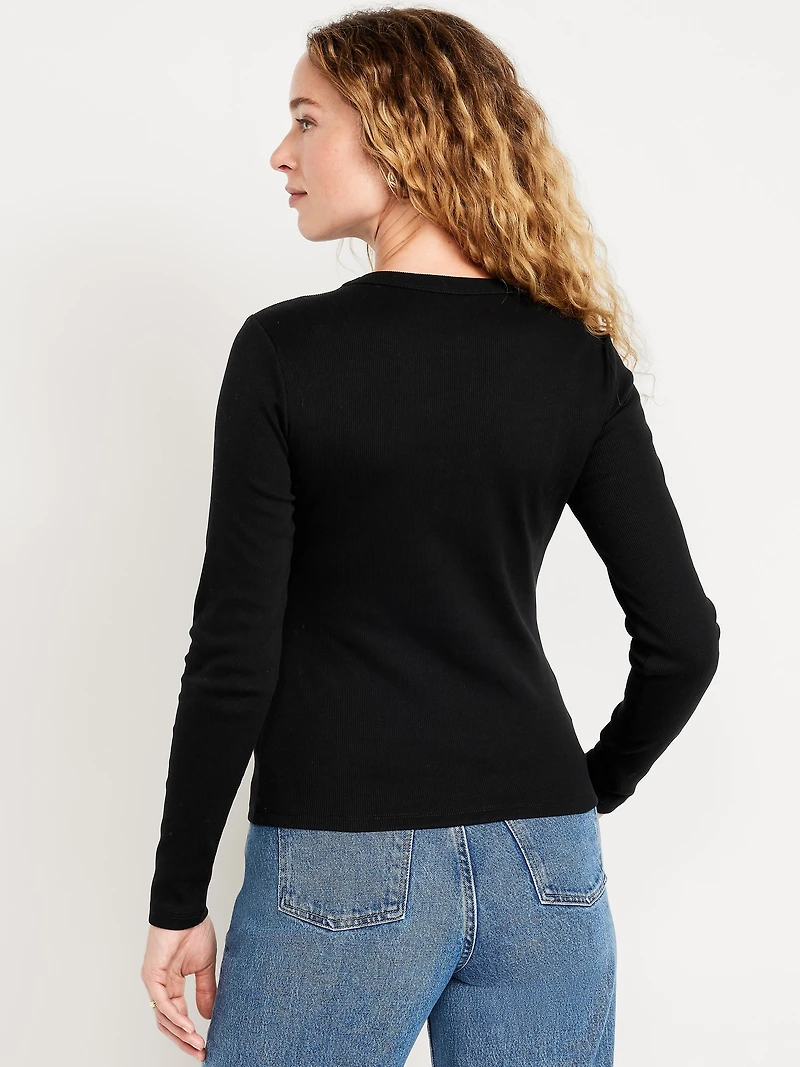 Snug Long-Sleeve Crew-Neck T-Shirt