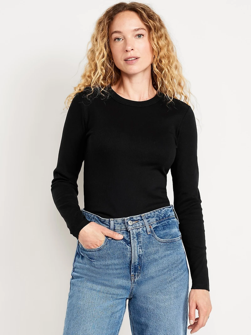 Snug Long-Sleeve Crew-Neck T-Shirt