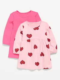 Long-Sleeve Fit and Flare Dress 2-Pack for Toddler Girls