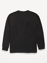 Oversized Long-Sleeve Pocket T-Shirt for Boys