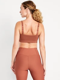 Light Support Fluid Seamless Ribbed Sports Bra