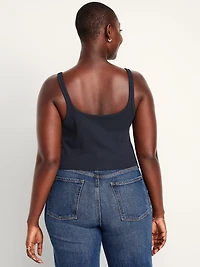 Cropped Pointelle Cami Top