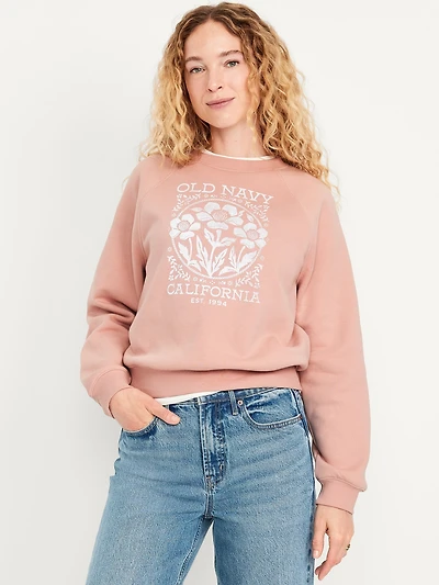 Vintage Crew-Neck Logo-Graphic Sweatshirt