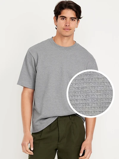 Heavyweight Crew-Neck Waffle T-Shirt