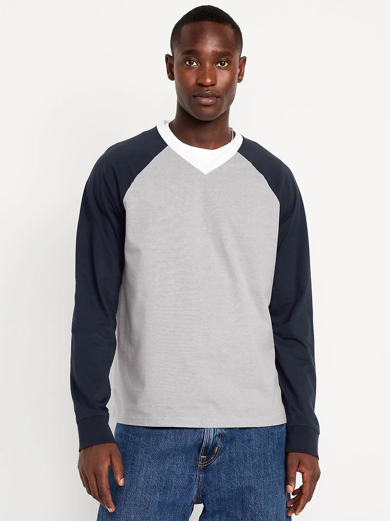 Heavyweight V-Neck Raglan T-Shirt