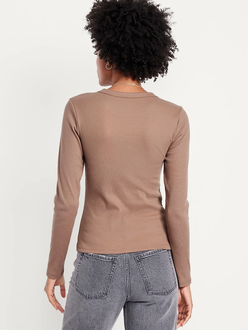 Snug Long-Sleeve Crew-Neck T-Shirt