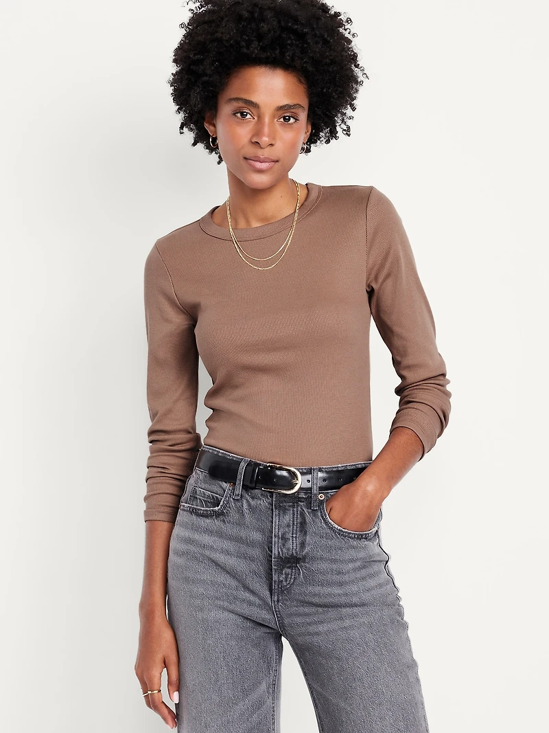 Snug Long-Sleeve Crew-Neck T-Shirt