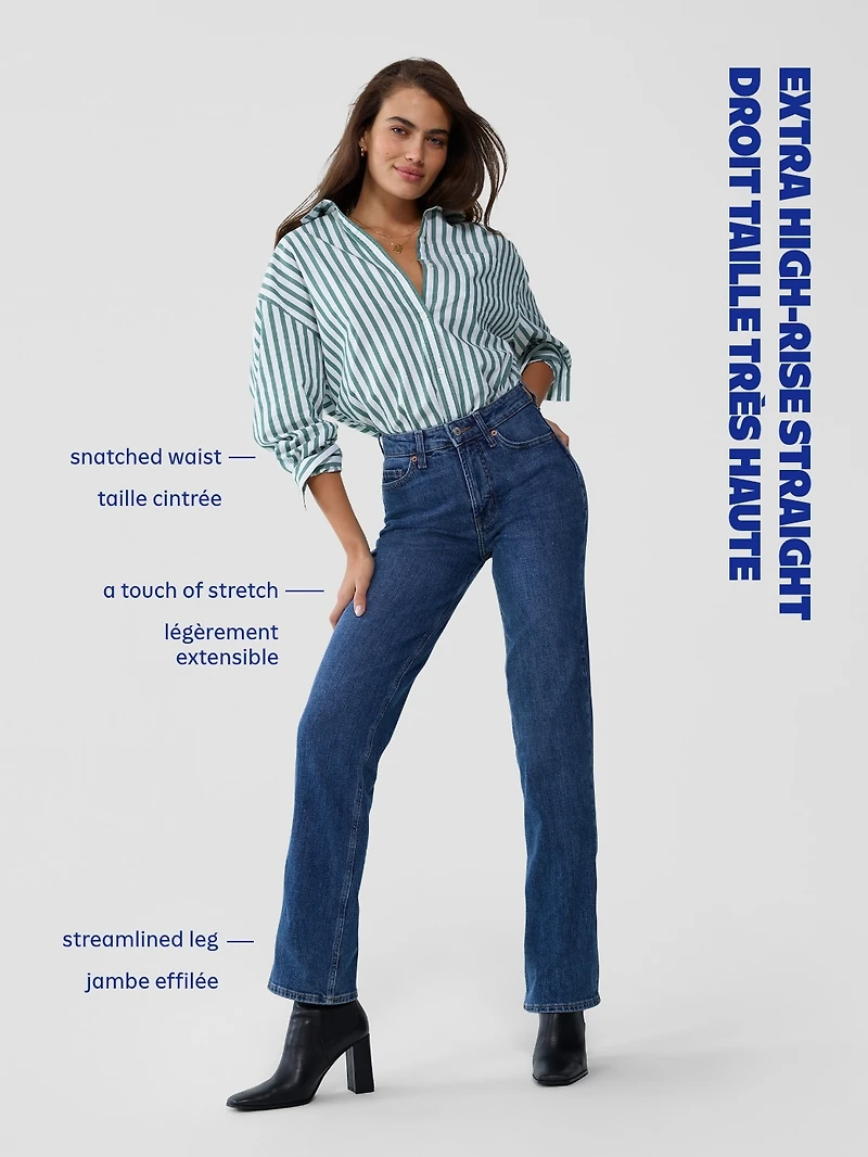 Extra High-Waisted Straight Jeans
