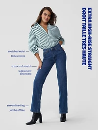 Extra High-Waisted Straight Jeans