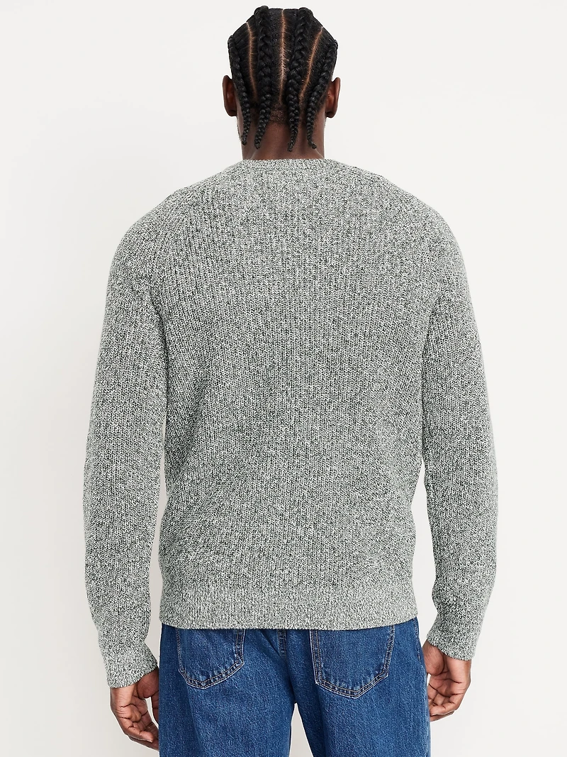 Crew-Neck Shaker-Stitch Sweater